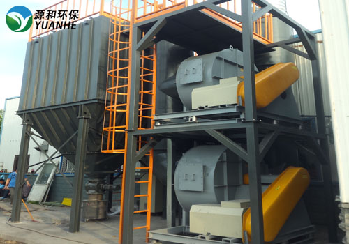 What are the methods for treating exhaust gas dust removal